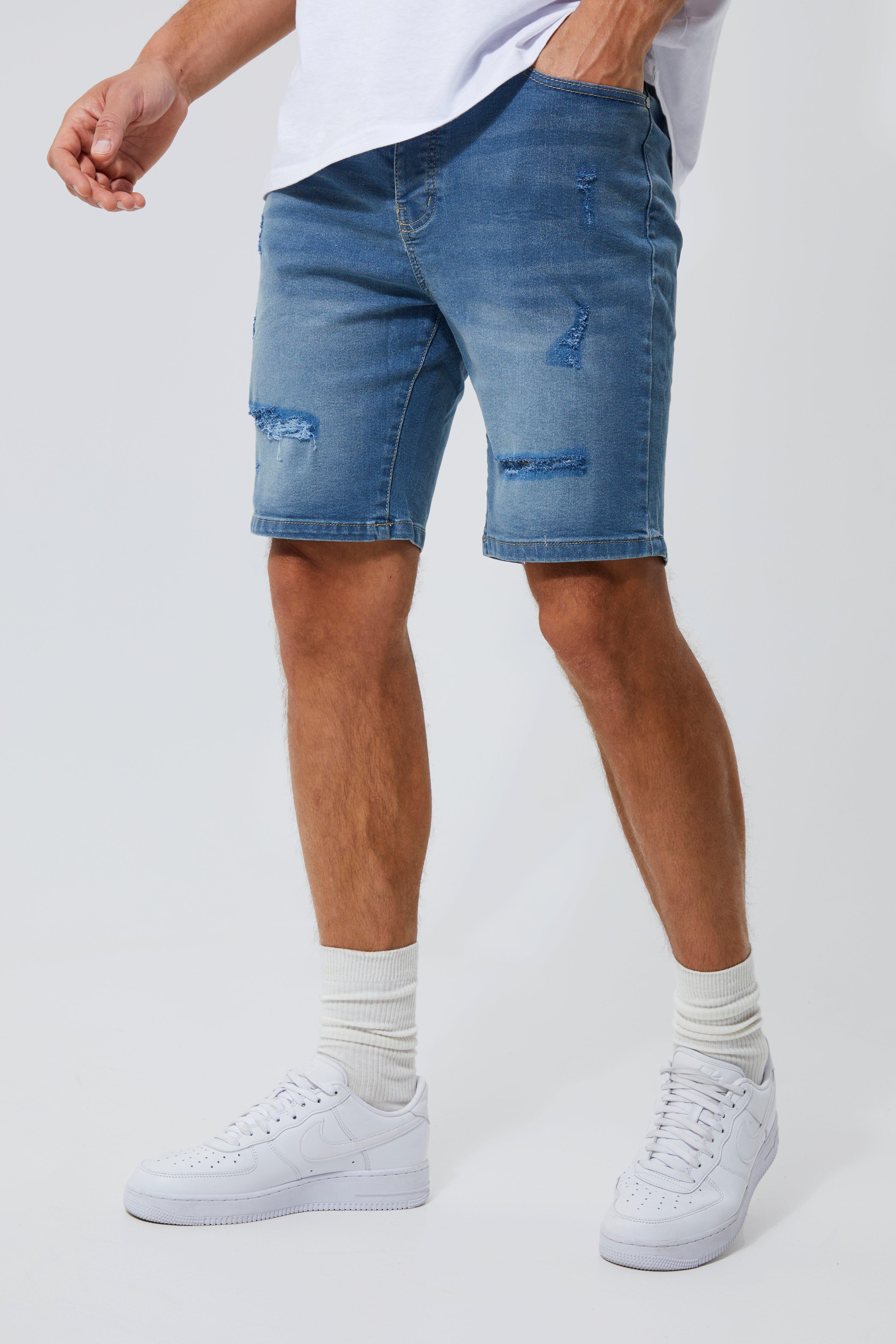 Boohooman hot sale denim shorts